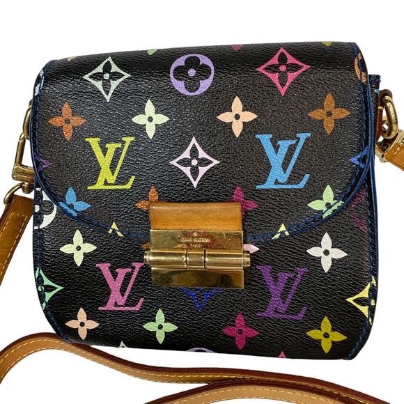 Louis Vuitton Multicolor Heartbreaker Bag Monogram Crossbody Vintage Black LV - Picture 3 of 16